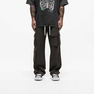 GOODFORNOTHING Tactical Baggy Cargo Pants Khaki 32 NWT